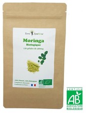 Moringa BIO - 120 gélules de 400 mg Biologique - Fer - Calcium - Vitamine