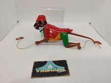 Jouet Singe Fer Blanc Chine Fonctionne Etat Correct