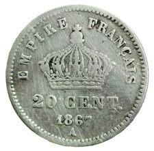 20 Centimes ,1867A ; NAPOLEON