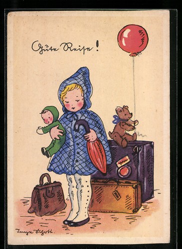 Artist postcard Inge Schott
