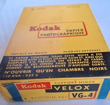 Boite VINTAGE papier photo KODAK  6,5x9 cm VELOX VG-4 x100 Brillant Extra Contra