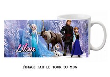 MUG TASSE CERAMIQUE LA REINE DES NEIGES avec prénom au choix réf 149