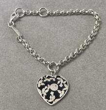 Superbe bracelet clio blue en argent coeur bijou bracelet argent massif