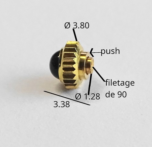 Montre couronne remontoir anti - couronne,