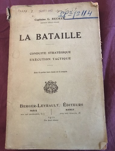 Ancien livre militaire 1912 - livre, la