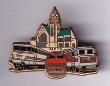 RARE PINS PIN'S .. TRAIN RAILWAYS SNCF TGV SUD EST LOCOMOTIVE METZ 57 BIG ~GC