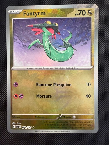 Carte pokémon fantyrm - carte,
