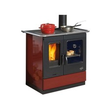 godin cuisinière à bois 6.5kw rouge 241100carmin Armonnie