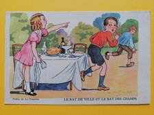 CPA HUMOUR Illustration Dessin signée Victor SPAHN RAT des VILLES RAT des CHAMPS
