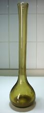 Vase Vintage en Verre Belle Hauteur 35,5 cm Soliflore Couleur Beige / Ambre