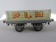 B903 Vintage 1938 Hornby France Wagon Tombereau PLM Essieu Tôle Litho O Zéro