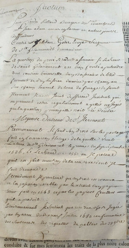 Manuscrit factum 1688 12 - manuscrit,, 1688,12