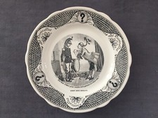 ASSIETTE PARLANTE SARREGUEMINES Les Devinettes