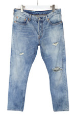 JEANS LEVI'S 501 POUR HOMMES W31/L32 Droit Délavé Avec Boutons Et Effet Usé