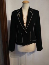 Veste femme "ICI ET MAINTENANT" taille 42 HABILLEE,NOIRE/ETE/ COMME NEUVE!
