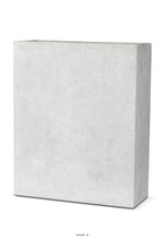 Bac en pures Fibres Mora Ext. Claustra L 88 x 36 x H100 cm Gris Clair - dimhaut