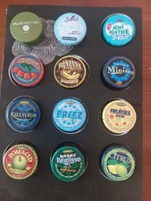 12 boites clic-clac années 1990 2000 vide Aréna réglisse, cachous solens etc