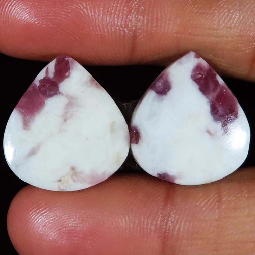 Rose tourmaline quartz poire - rose,