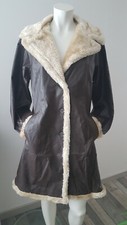 Manteau long col en fausse