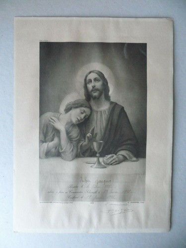 Diplôme ancien communion - diplôme,