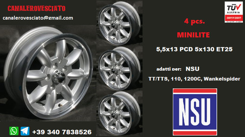 Jantes minilite 13 - 13, pouces