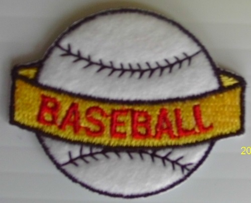 Baseball with yellow red - yellow,