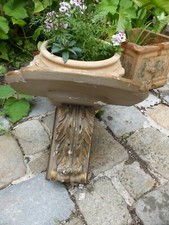 Sellette murale pour statue style Louis XVI bois et plâtre peint plateau 35X20,5