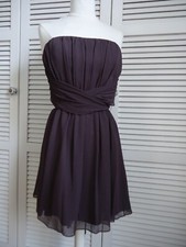 MANOUKIAN Robe courte cocktail bustier marron T38