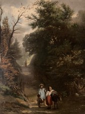 Painting Peinture Âne Huile