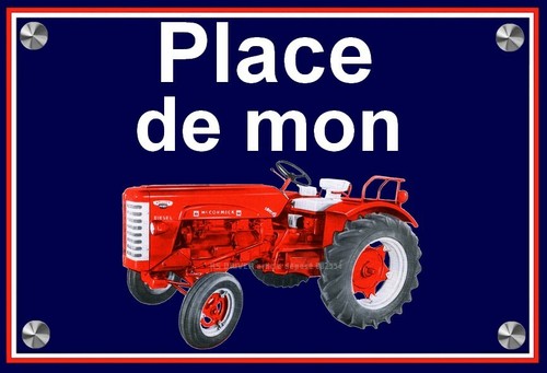 Plaque place mon tracteur - place,