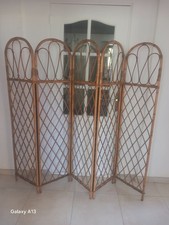 Paravent en rotin vintage