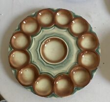 grand plat rond ancien a huitres  digoin sarreguemines