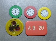 LOT 5 JETONS CASINO PLAQUE