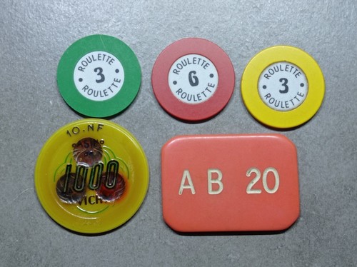Lot jetons casino plaque - lot,