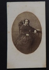 Photo ancienne CDV Portrait d'une vieille Femme (ca 1870-80) GUIPET - DIJON