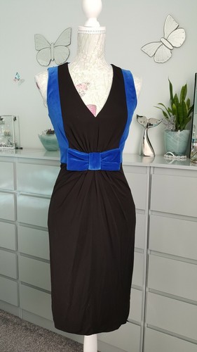 Robe karen millen velours bleu - velours,