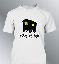 Tee shirt personnalise Roulotte Niglo M L XL homme gens voyage Gipsy way of life