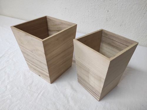 Cache pots bois 10x10cm - pots, en