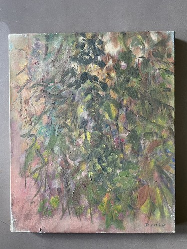 Tableau peinture vintage arbre - tableau,