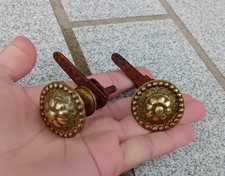 2 ANCIENNES POIGNÉES DE MEUBLE TIROIR bouton, en BRONZE ou LAITON, D=2,3cm N°47D