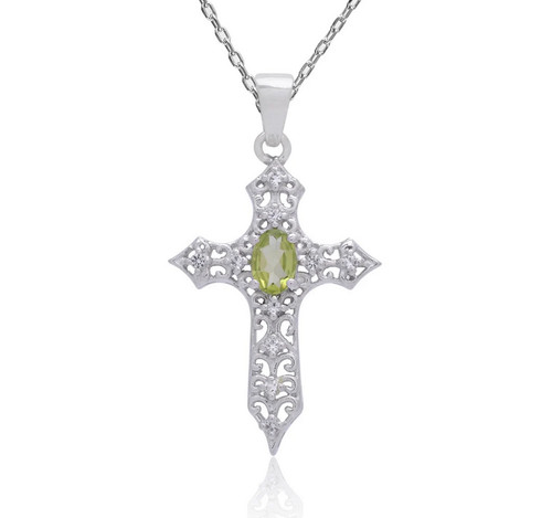 Collier pendentif croix - croix, en