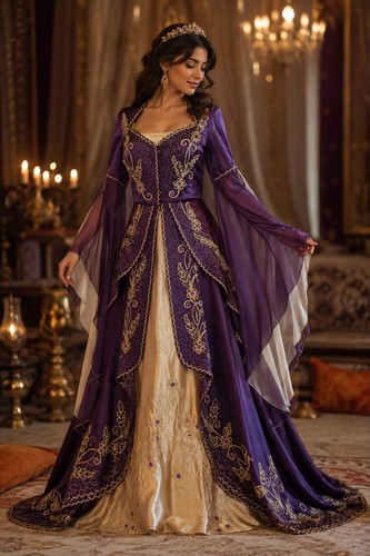Purple ottoman style bindallı - style,
