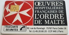 TÉLÉCARTE PRIVÉE D 128 ORDRE DE MALTE NUMÉROTÉE