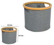 X Panier À Linge Rond Gris