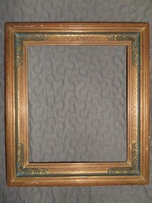 Cadre moulure bois doré peint