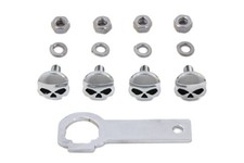 VIS CHROMEES SKULL POUR PLAQUE