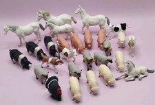 BRITAINS LOT DE 27 Animaux - ANIMAUX DE LA FERME- Chevaux Cochons Mouton Chèvre 