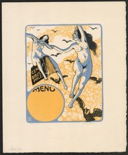 Louis Jou. Menu pour les Cent