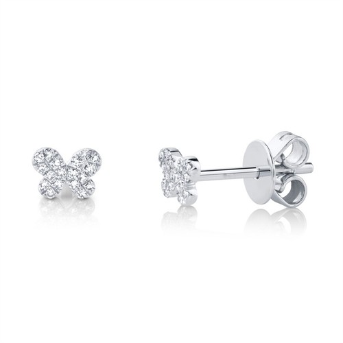 14k blanc diamant papillon - diamant,