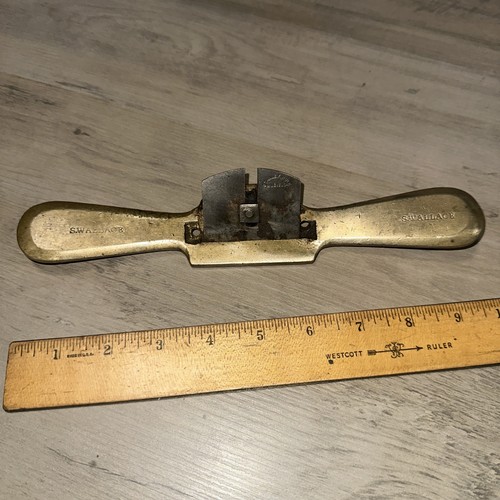 Antique solid brass spokeshave - solid,